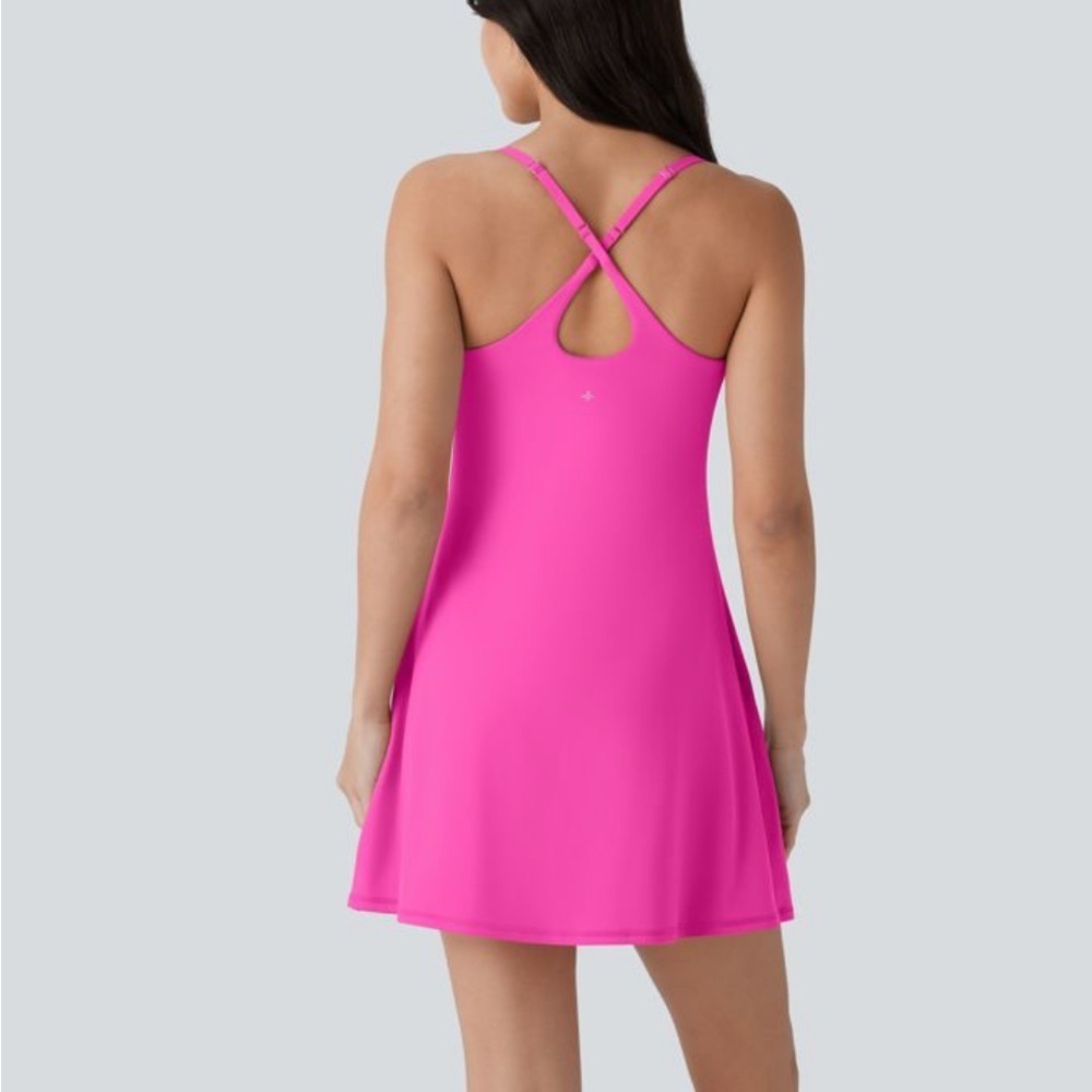 Vibrant Pink Sleeveless Dress - Picture 4 of 10